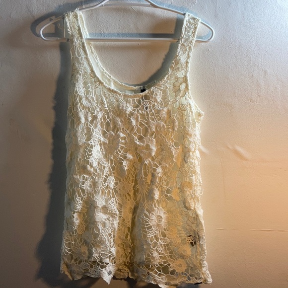 🌿3FOR33$🌿White lace tank top - Picture 4 of 9